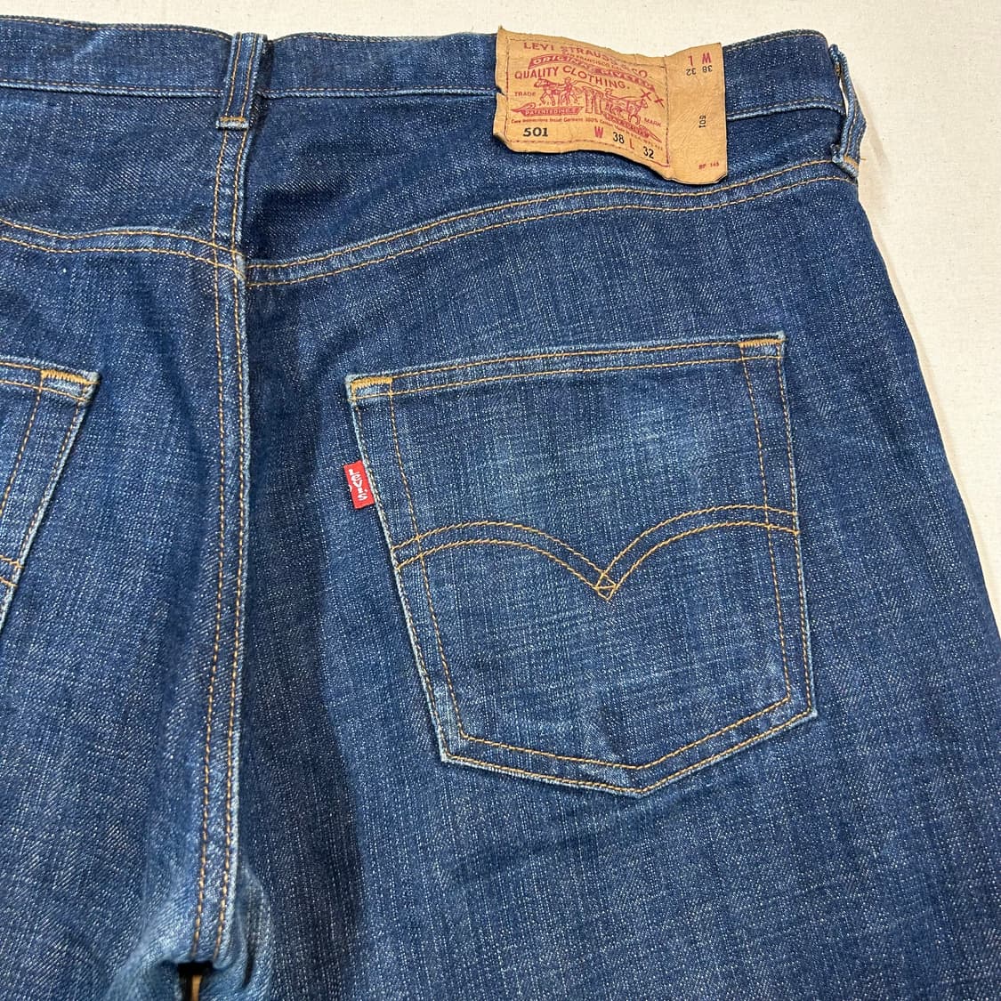 38inch) 리바이스 501 USA 진청 데님 청바지 상품이미지3