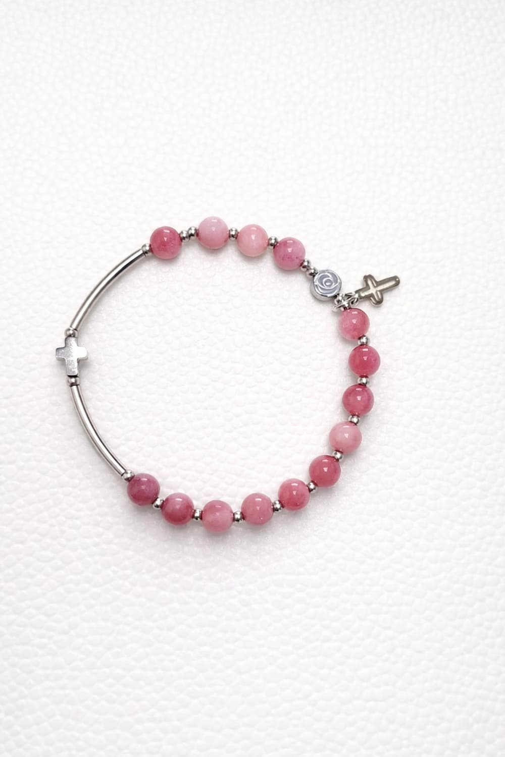 핑크썬스톤 묵주팔찌 상품이미지3