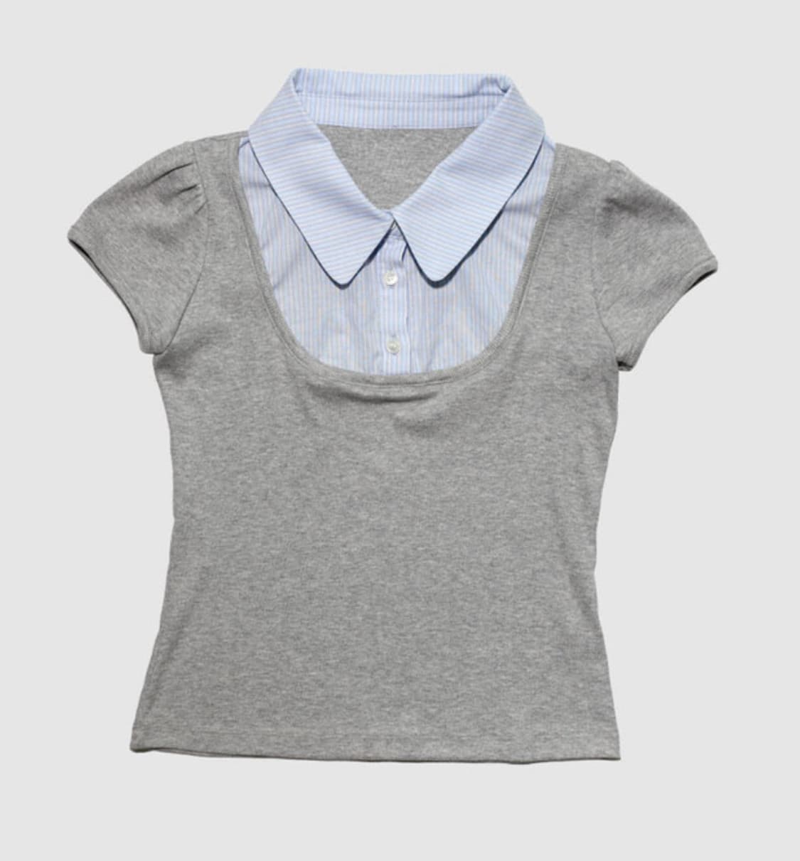 인앤양인하모니 mix knit top grey 상품이미지1