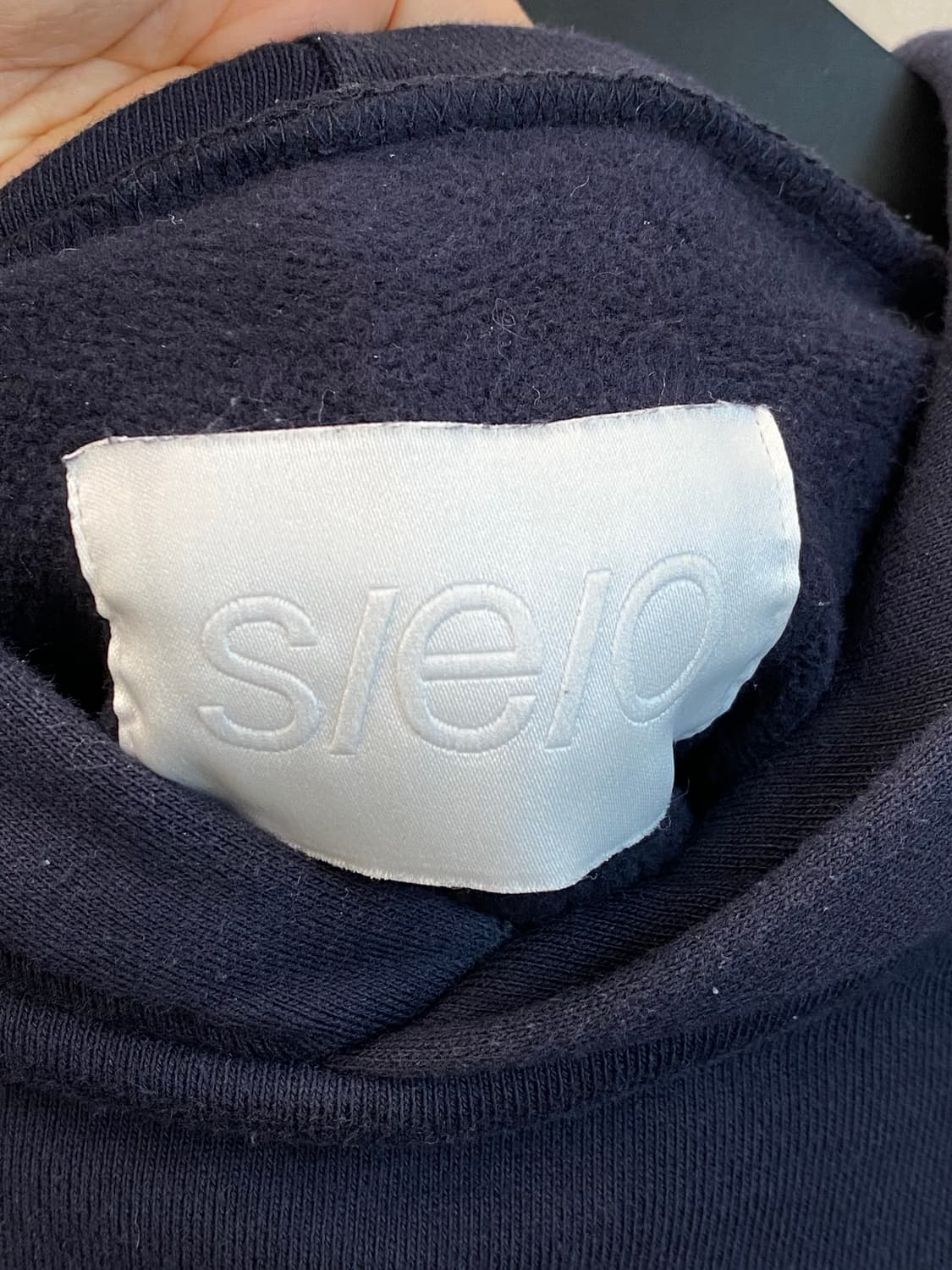 S/E/O 네이비 크롭 후드맨투맨(F) 상품이미지7