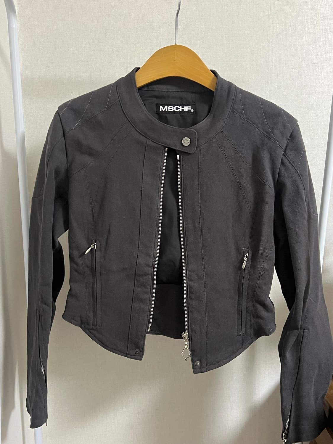 [미착용] Mischief 미스치프 바이커 자켓 차콜 S 상품이미지2