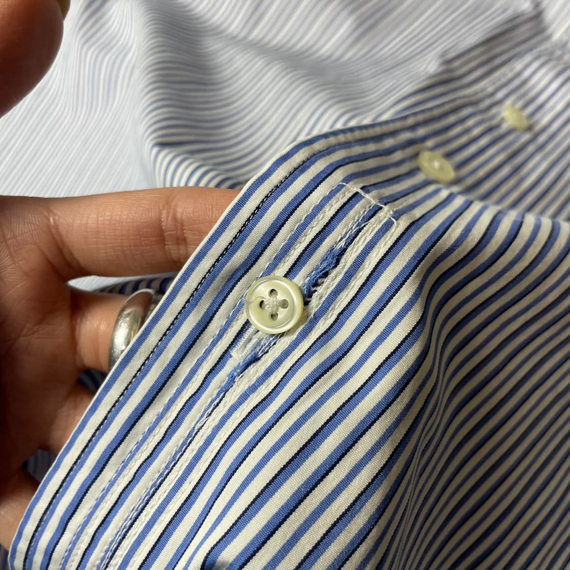 폴로랄프로렌 블루 스트라이프 긴팔 셔츠 클래식핏 M 상품이미지6