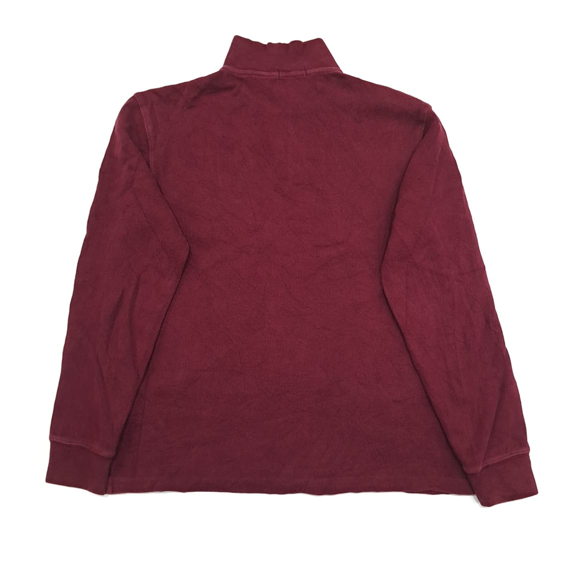 CN792 M 폴로 랄프로렌 버건디와인 하프집업 긴팔 니트 스웨터 상품이미지7