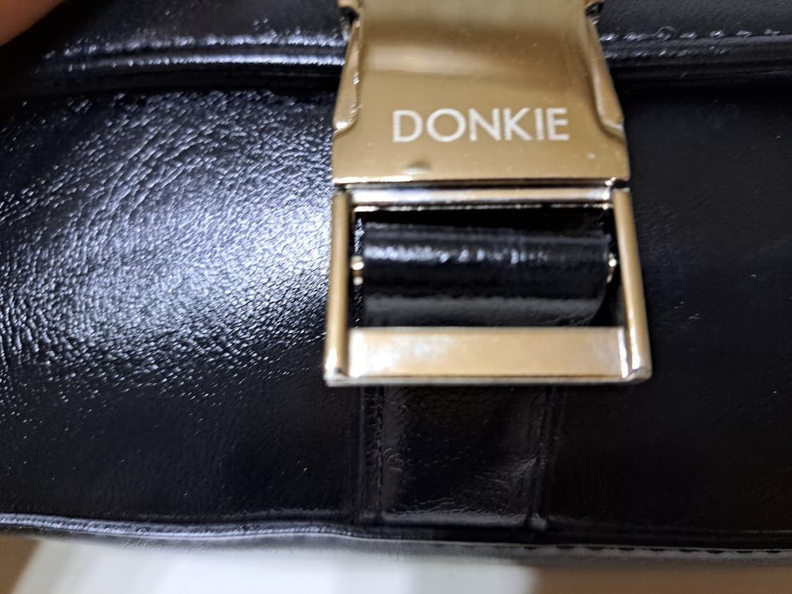 Donkie 블랙 가죽 크로스백 상품이미지7