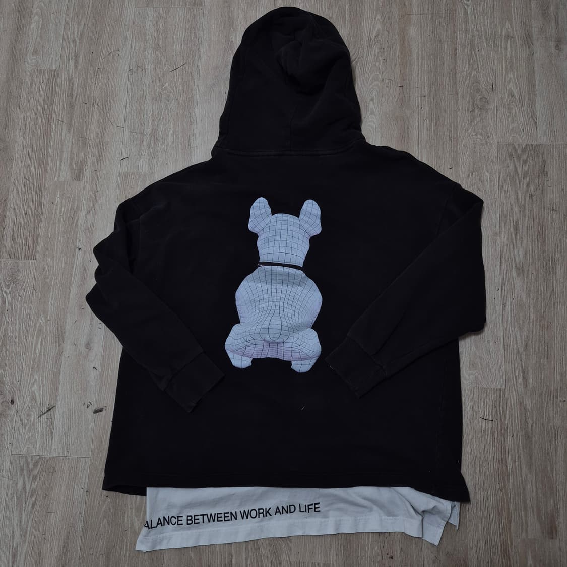 라이프워크 라독 빅프린팅 레이어드 후드티 F(FREE) 상품이미지5