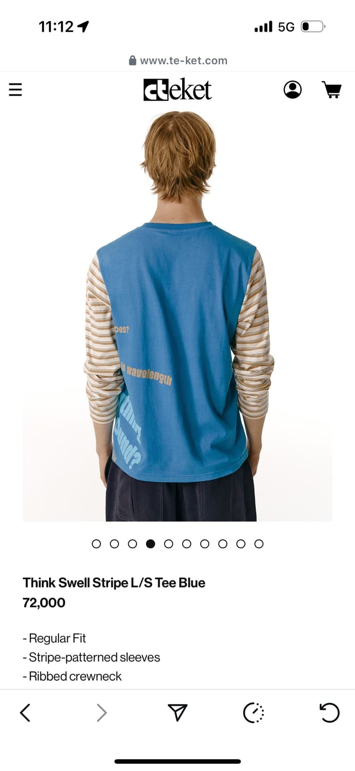 Think Swell Stripe L/S Tee Blue 상품이미지3
