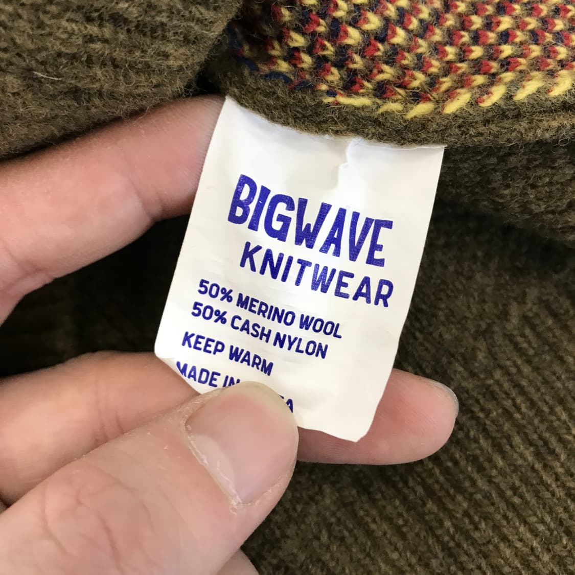 빅웨이브 울 캐시미어 스마일 니트 [XL] 상품이미지5