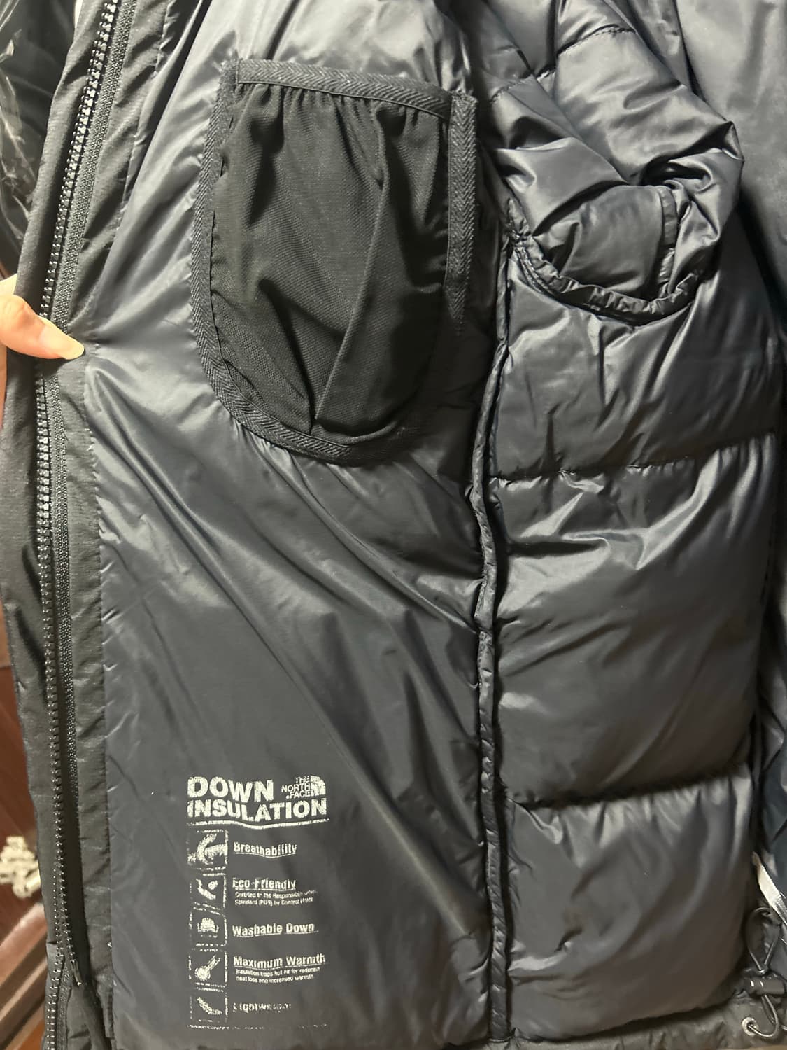 노스페이스 히말라야 패딩 블랙 150 상품이미지4