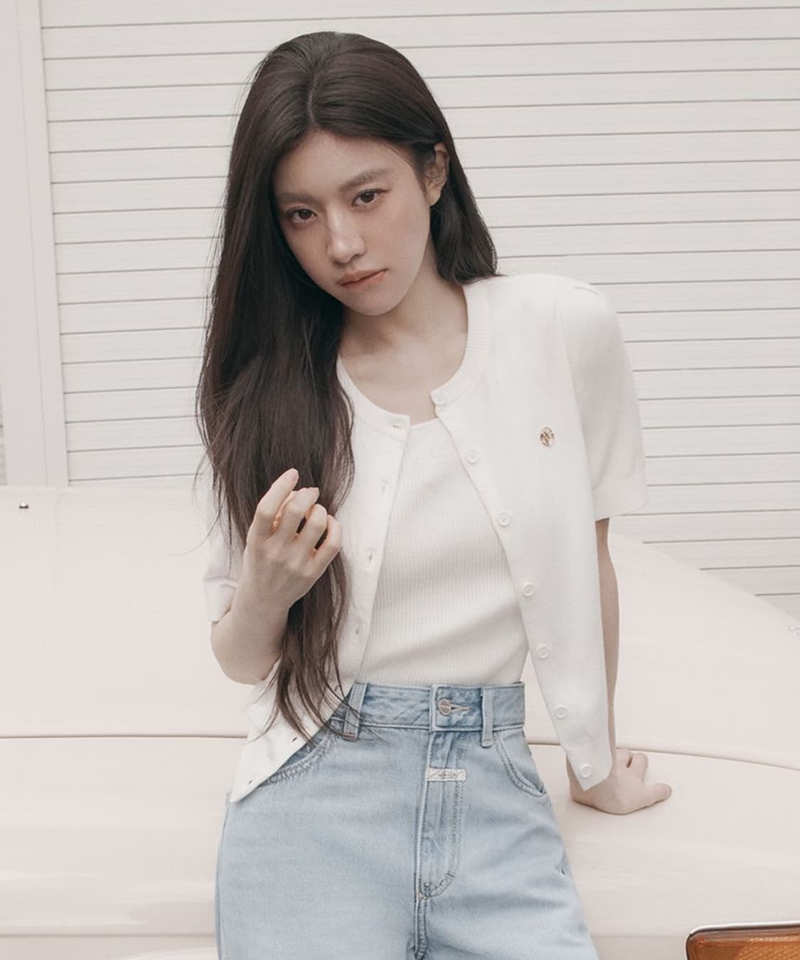 (s) 마리떼 니트 반팔 가디건 상품이미지1