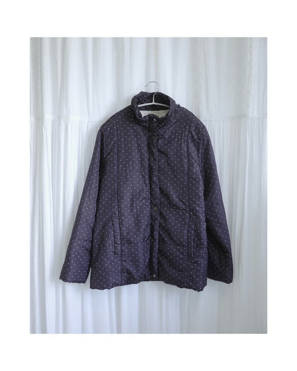 Purple dot fur jacket 상품이미지2