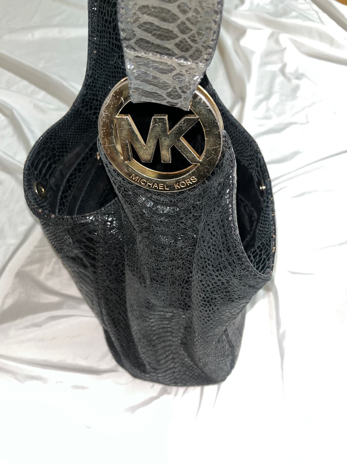 마이클 코어스 파이톤 뱀 레더 가죽 숄더백 호보백 상품이미지5