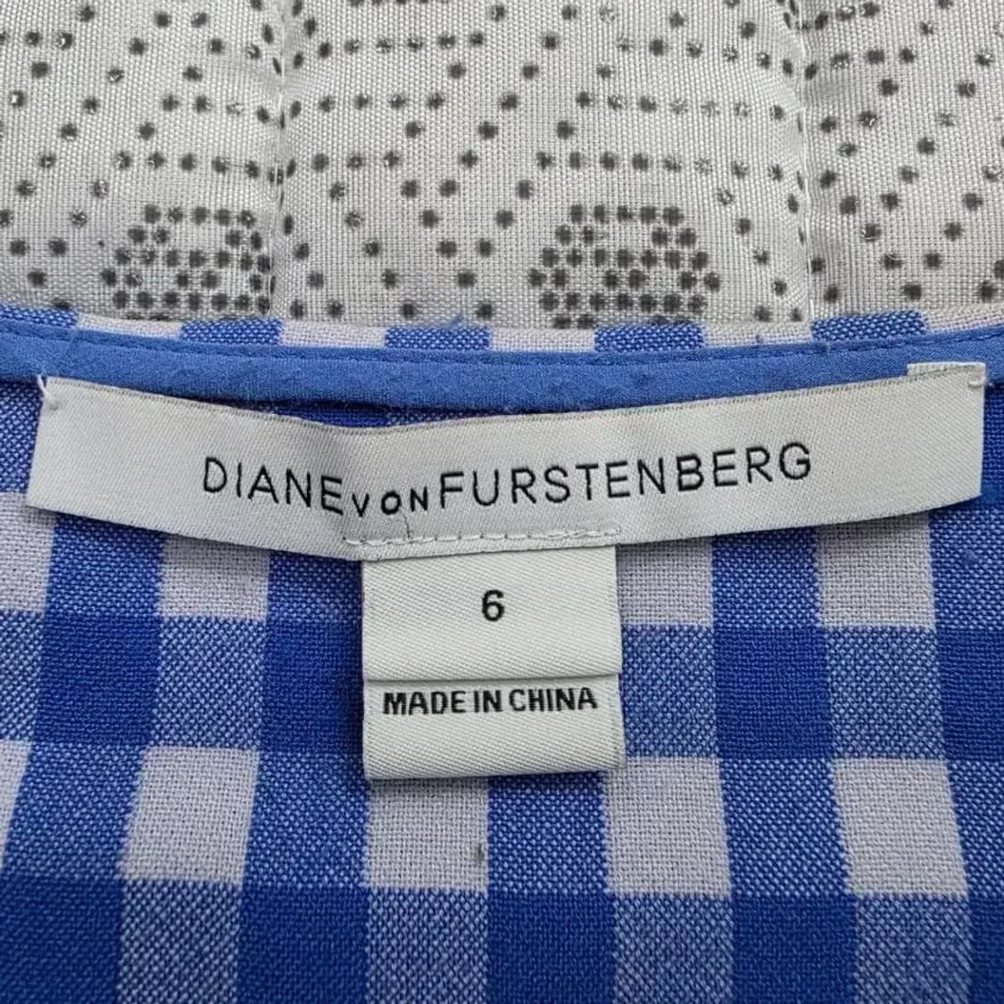 DVF 다이앤본퍼스텐버그 깅엄체크 블라우스 ~55 상품이미지4