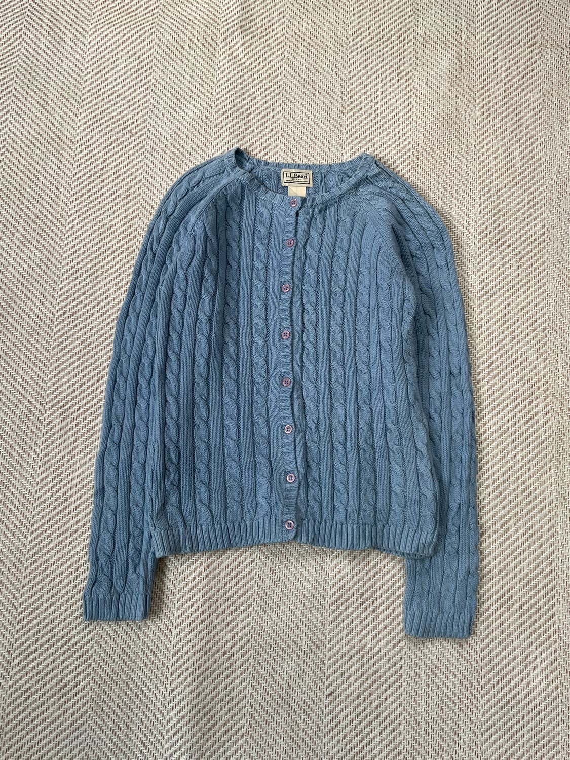 엘엘빈 스카이블루 케이블 니트 가디건 J03312 상품이미지1