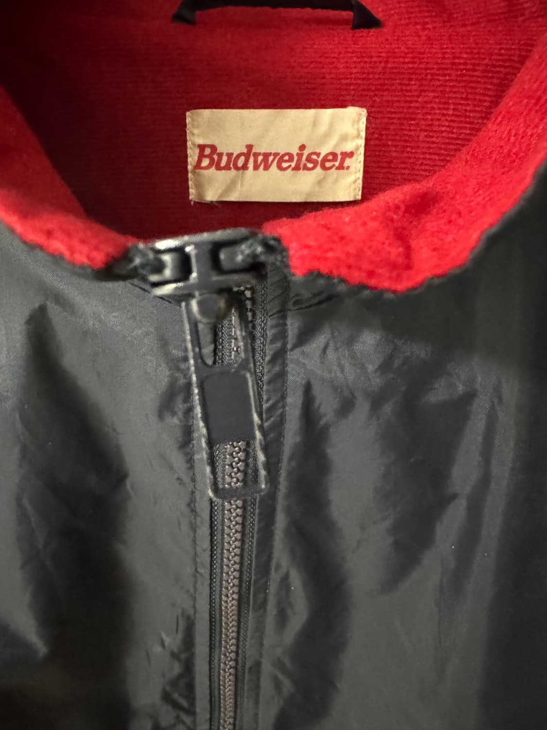빈티지 버드와이저 Budweiser 원포인트 나일론 자켓 네이비 OS 상품이미지3