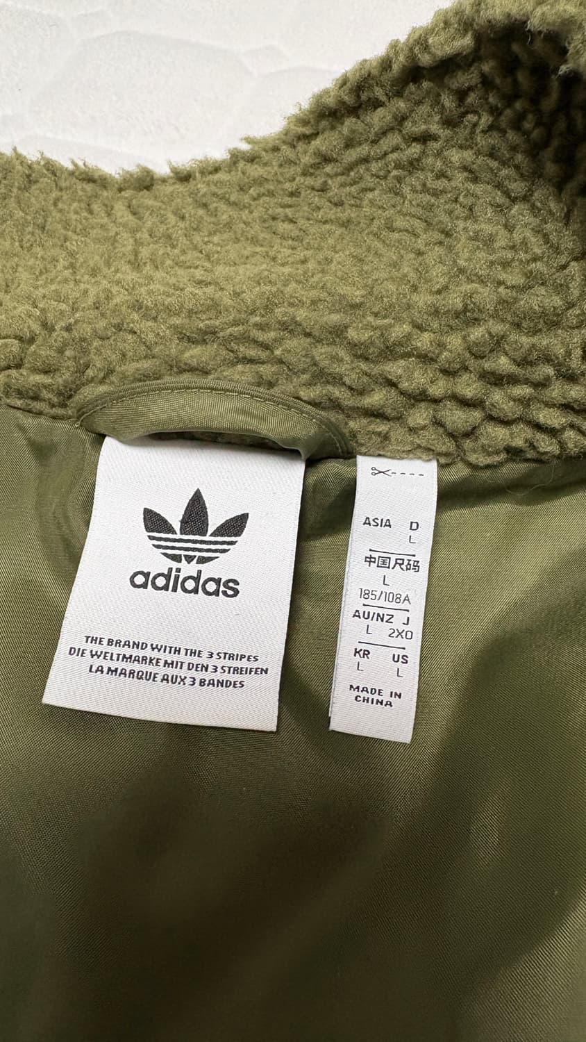 L)아디다스 빅 트레포일 셰르파 플리스 집업 상품이미지4