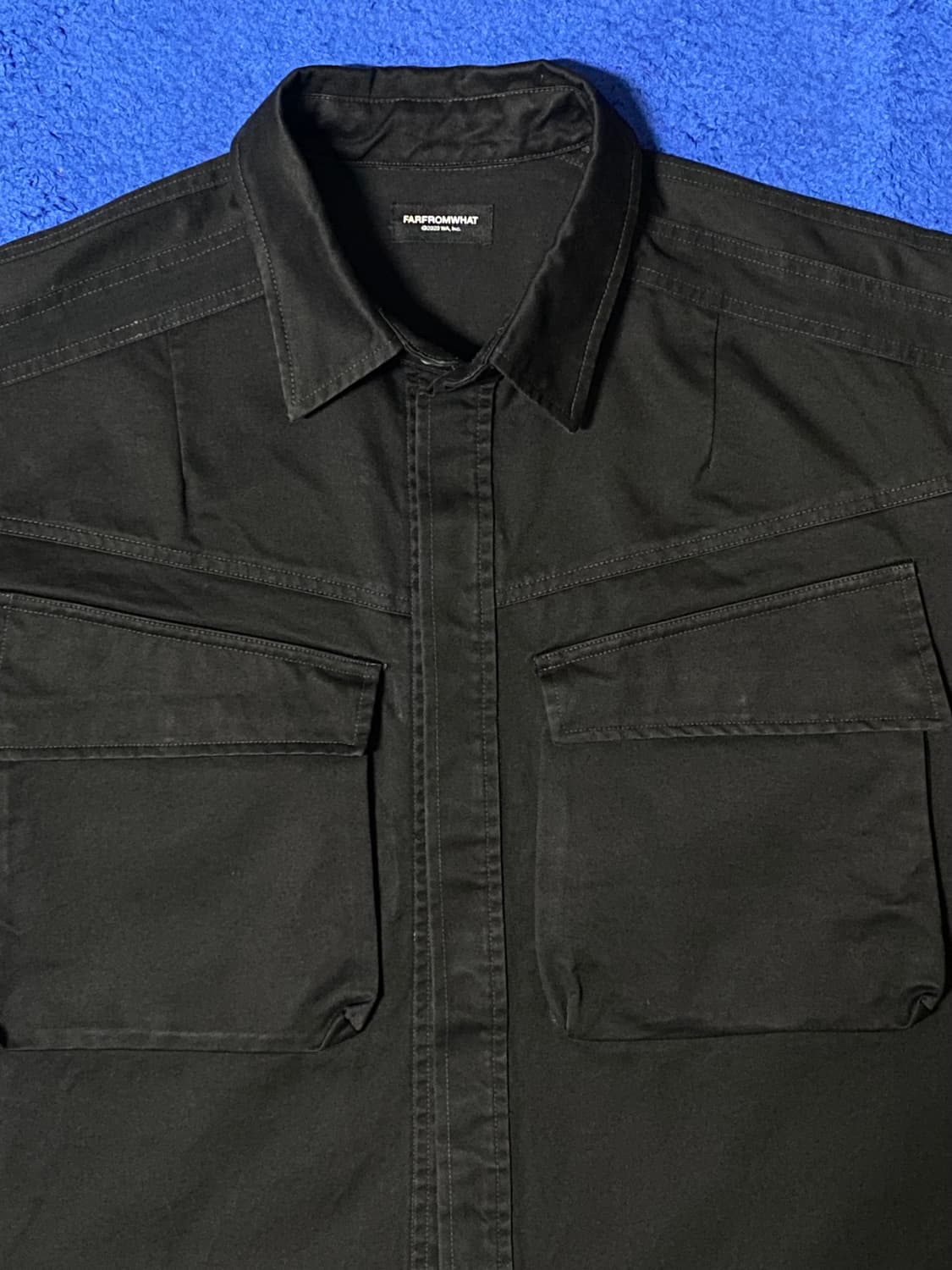 FARFROMWHAT 파프롬왓 파아카이브 오버사이즈 워크 셔츠 블랙 1 상품이미지2