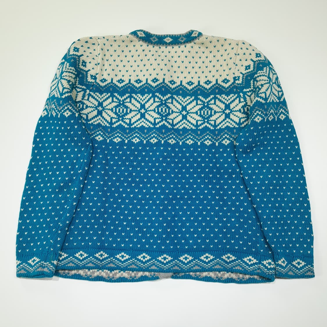 CL312 S 엘엘빈 90s 코튼 노르딕 버드아이 니트 가디건 상품이미지6