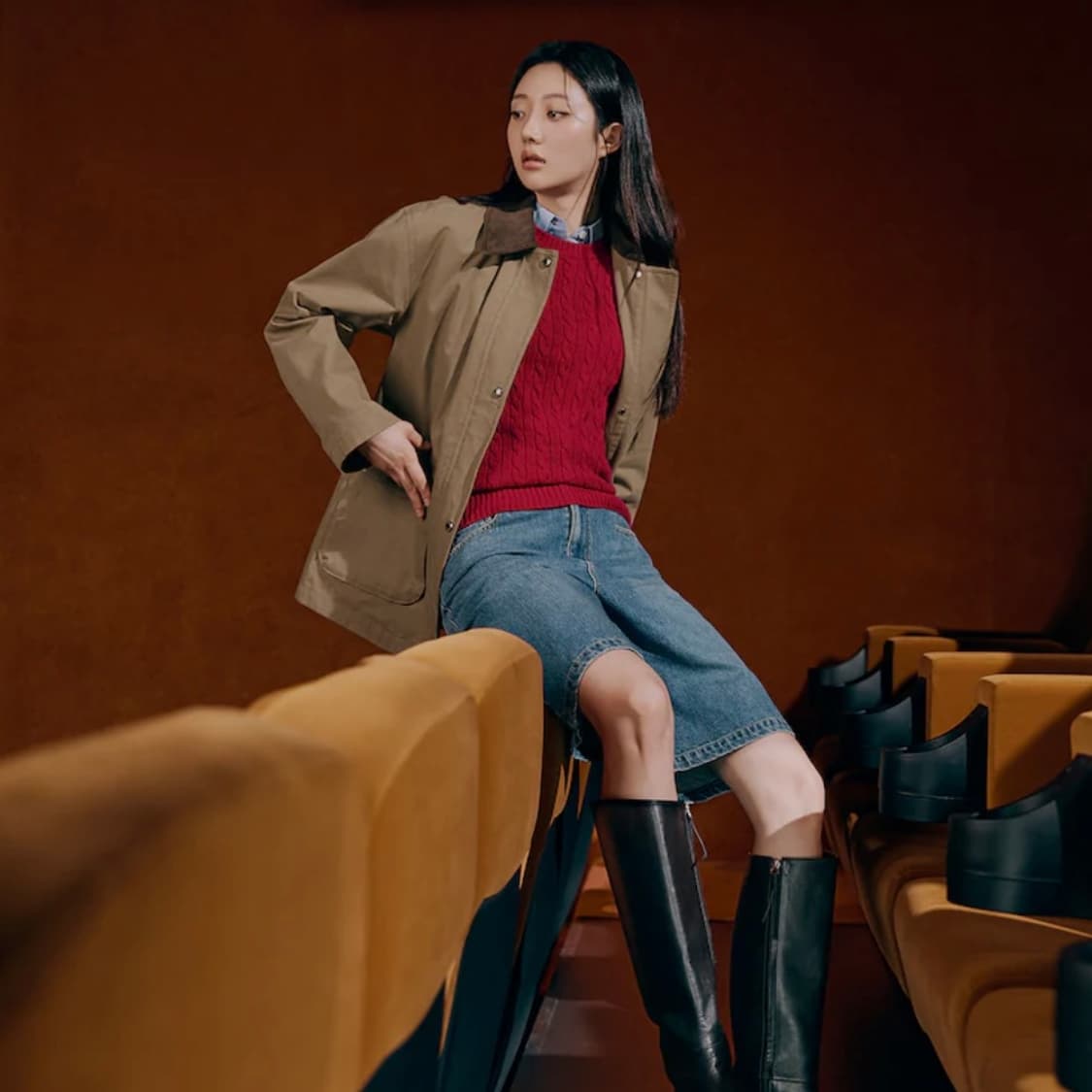 24FW BEANPOLE 울 케이블 반소매 풀오버 상품이미지8