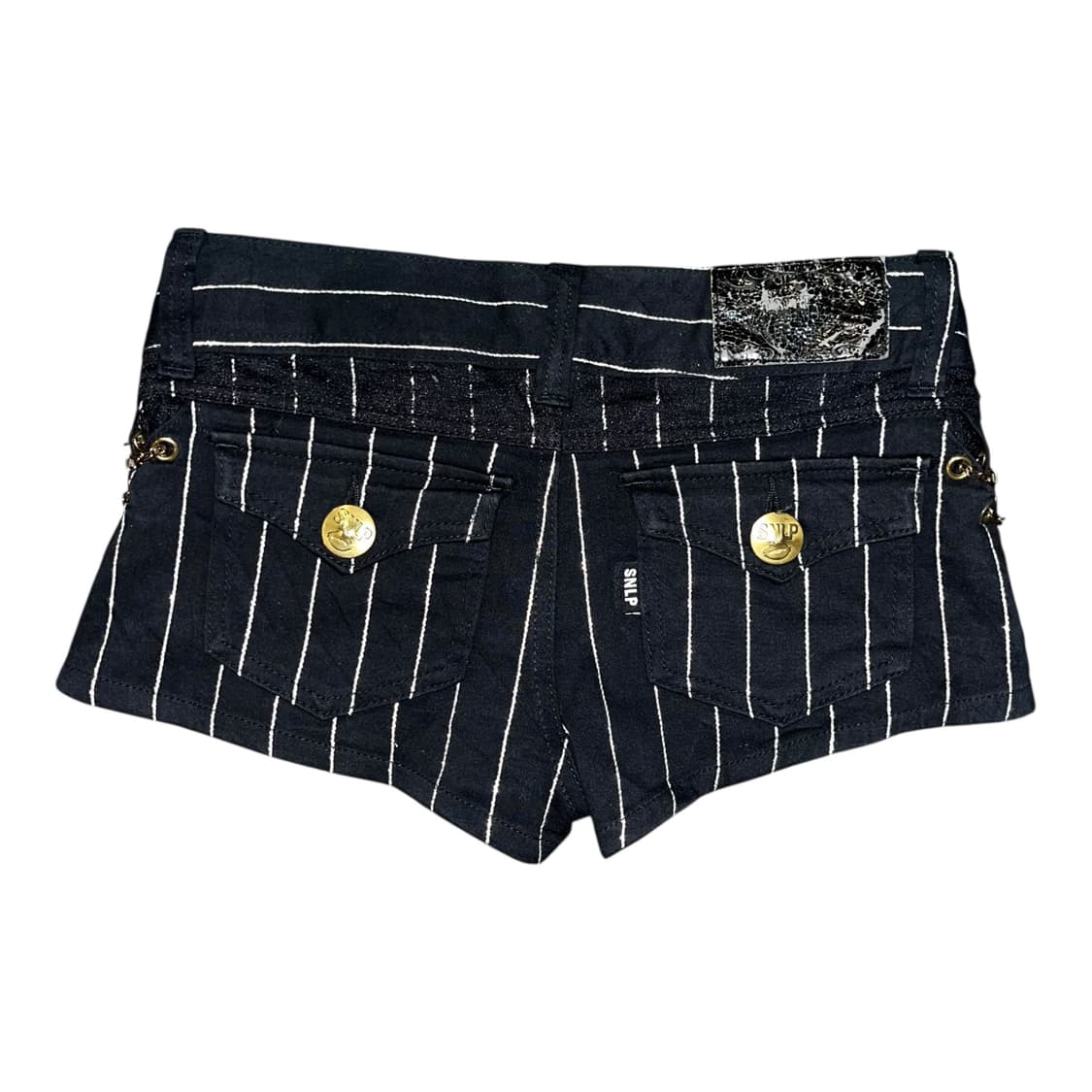 Skinny Lip 스키니립 스트라이프 체인 아일렛 숏팬츠 갸루y2k 상품이미지3