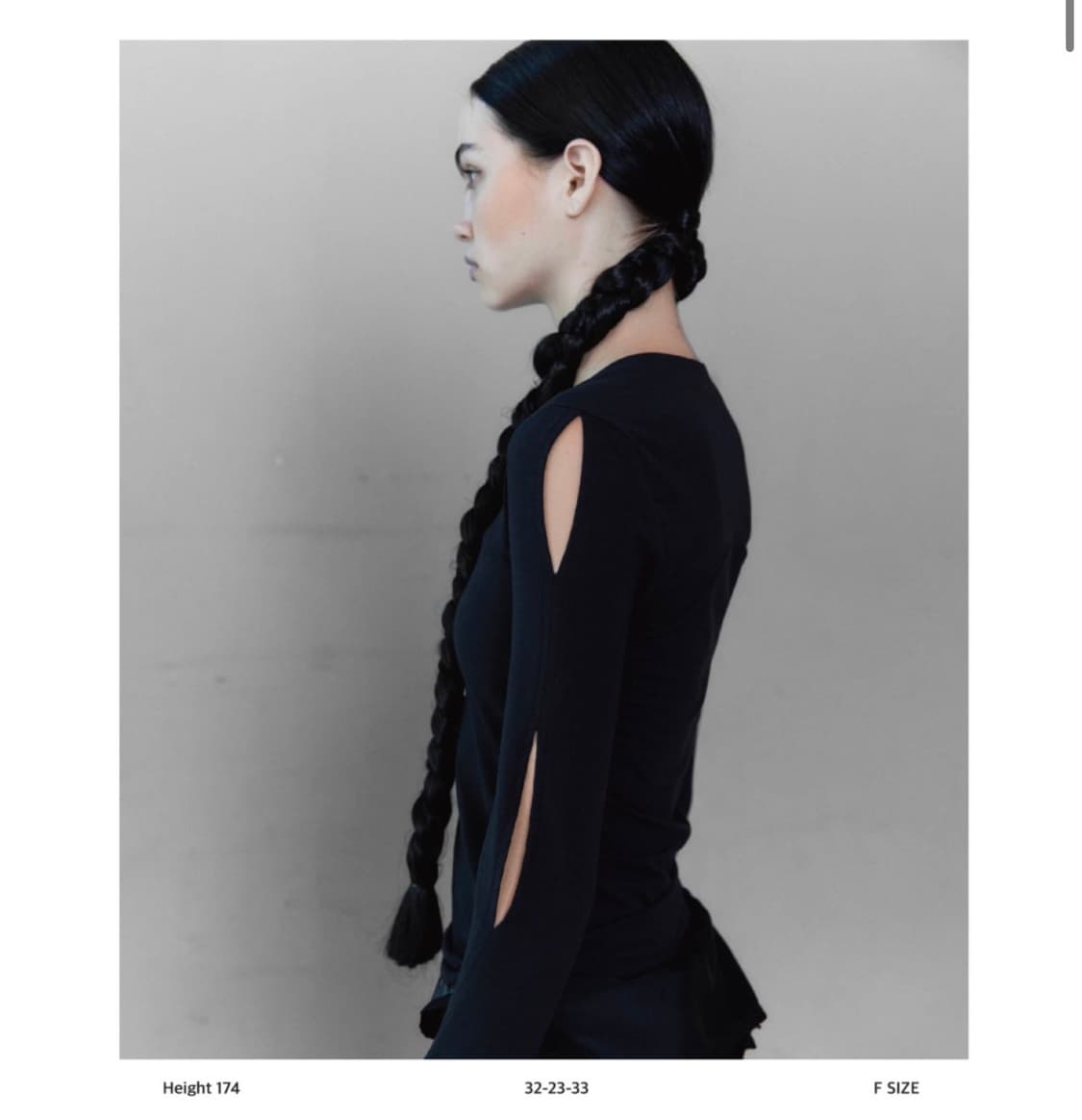 오호스 숄더랩 롱슬리브 블랙 상품이미지3