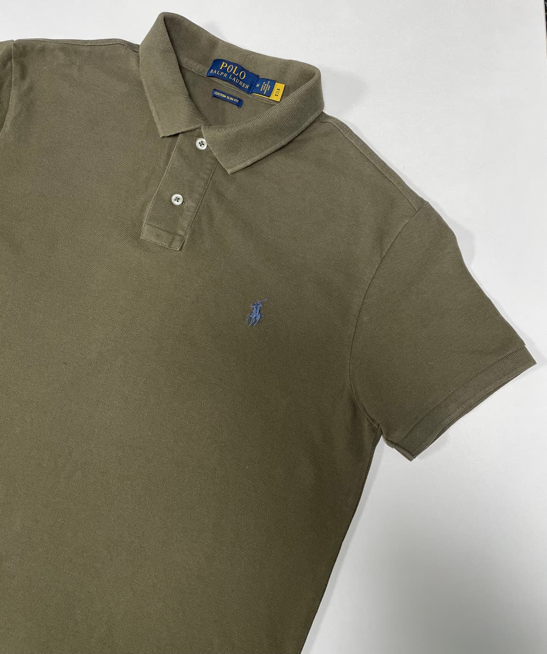 [M] 폴로 랄프로렌 코튼 PK 카라 반팔 티셔츠 커스텀 슬림핏 QR인증 상품이미지3