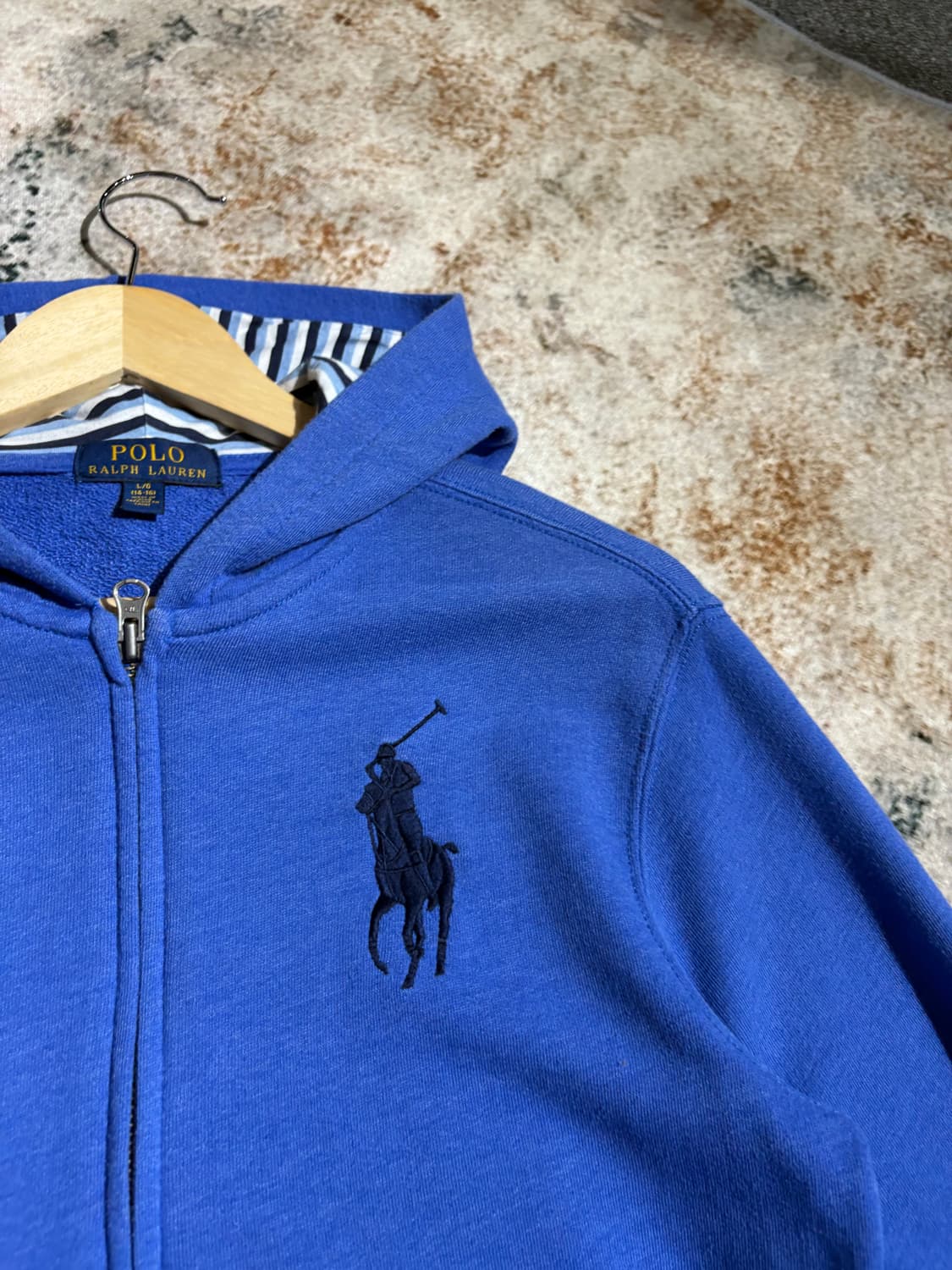 폴로 빅포니 블루 후드집업  상품이미지3