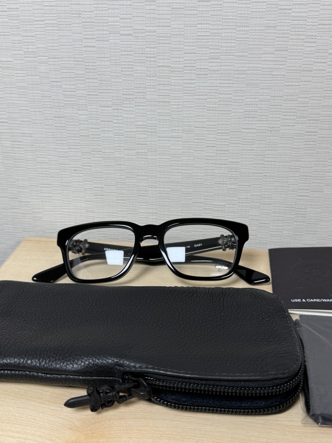 크롬하츠 뿔테 안경 easy 블랙 실버 새상품 (단종 레어) 상품이미지1