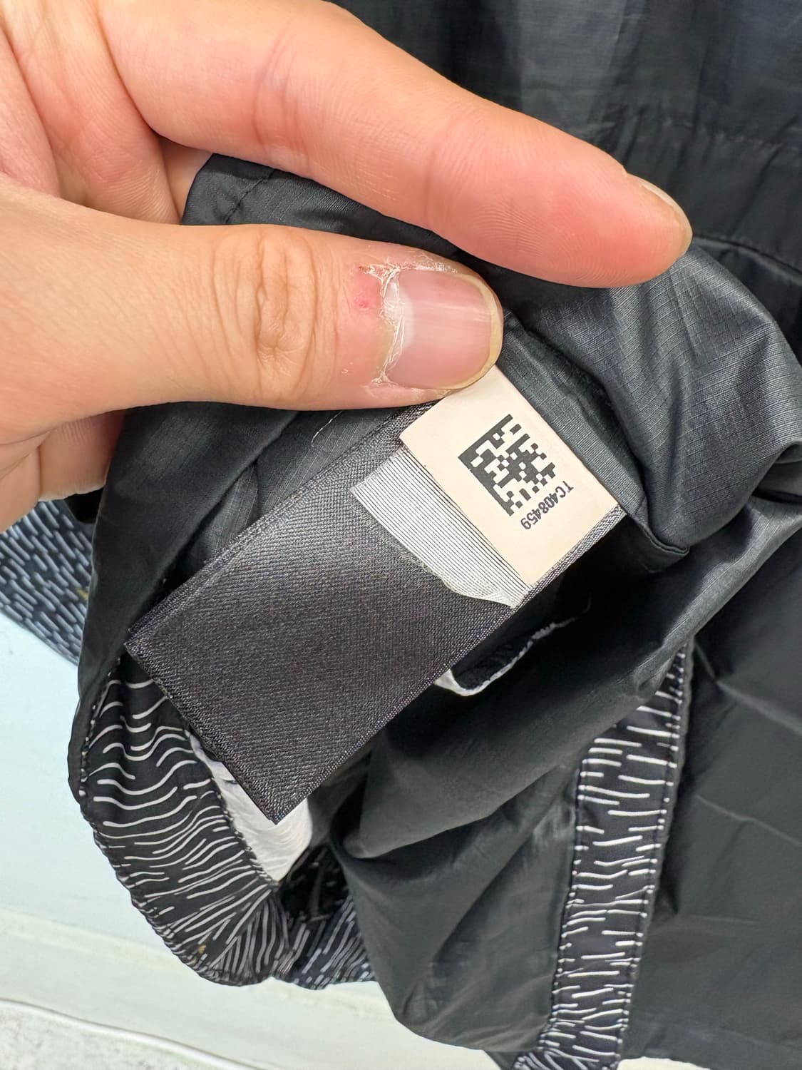 노스페이스 나일론 패턴 바람막이 블랙 상품이미지7