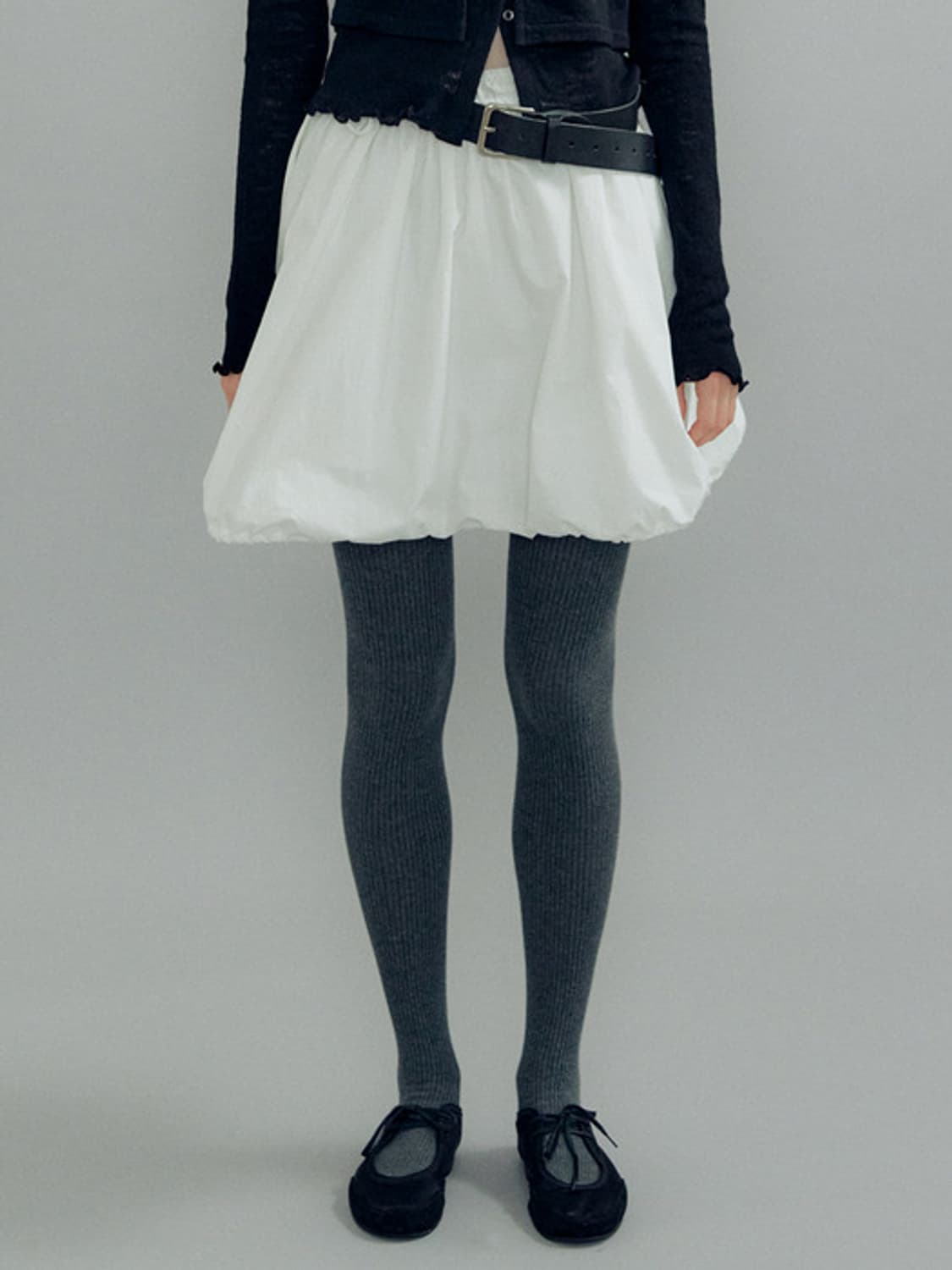 오이에프 벌룬 스커트 화이트 상품이미지1