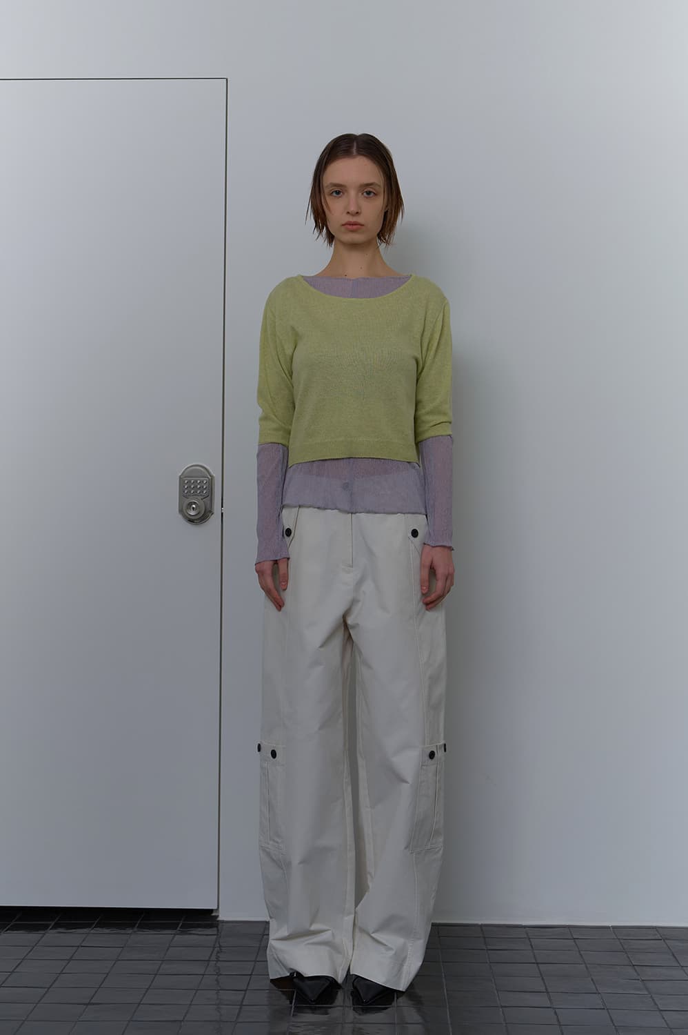 언레스 unless 니트 반팔 상품이미지3