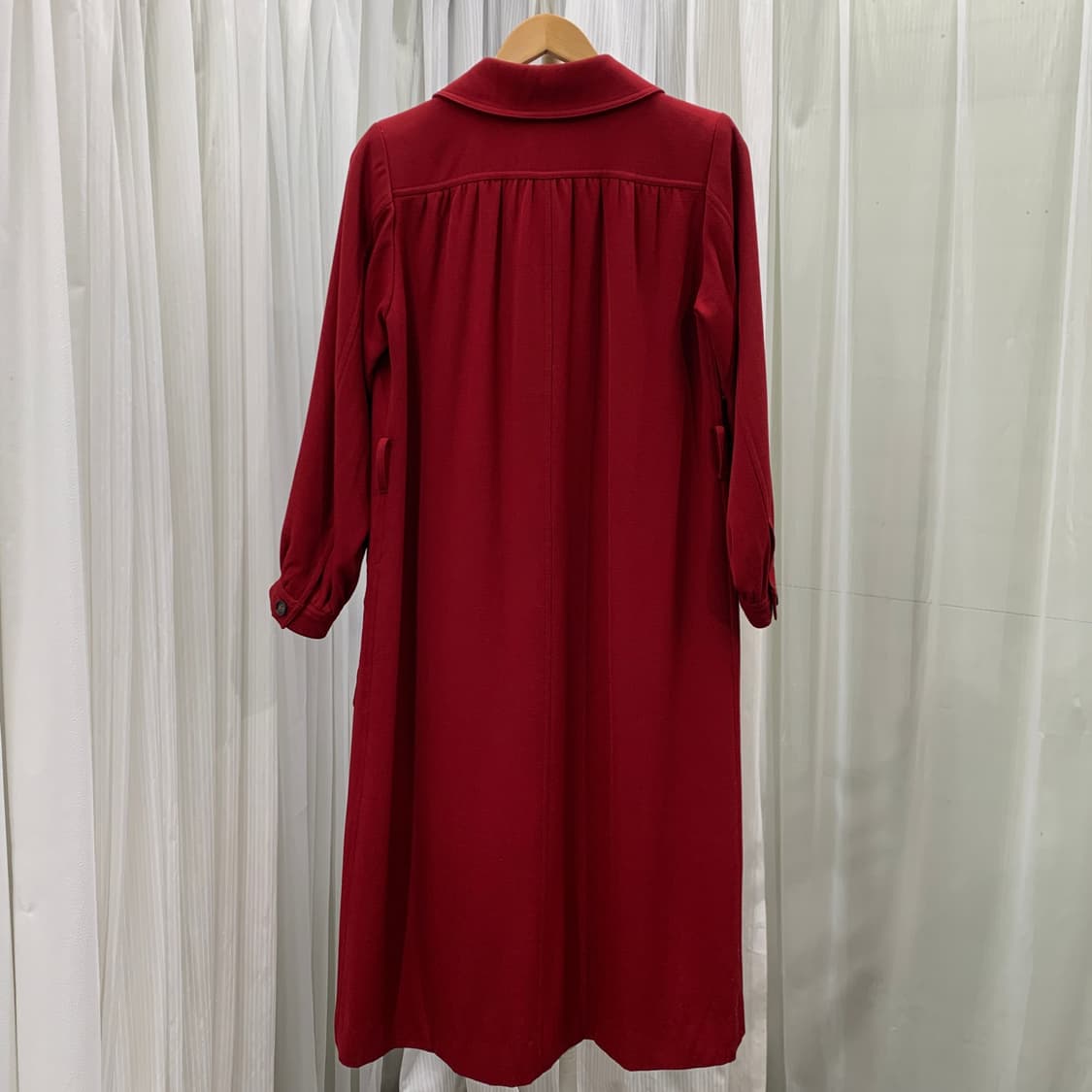 입생로랑 울100 레드 롱코트 1707 상품이미지2