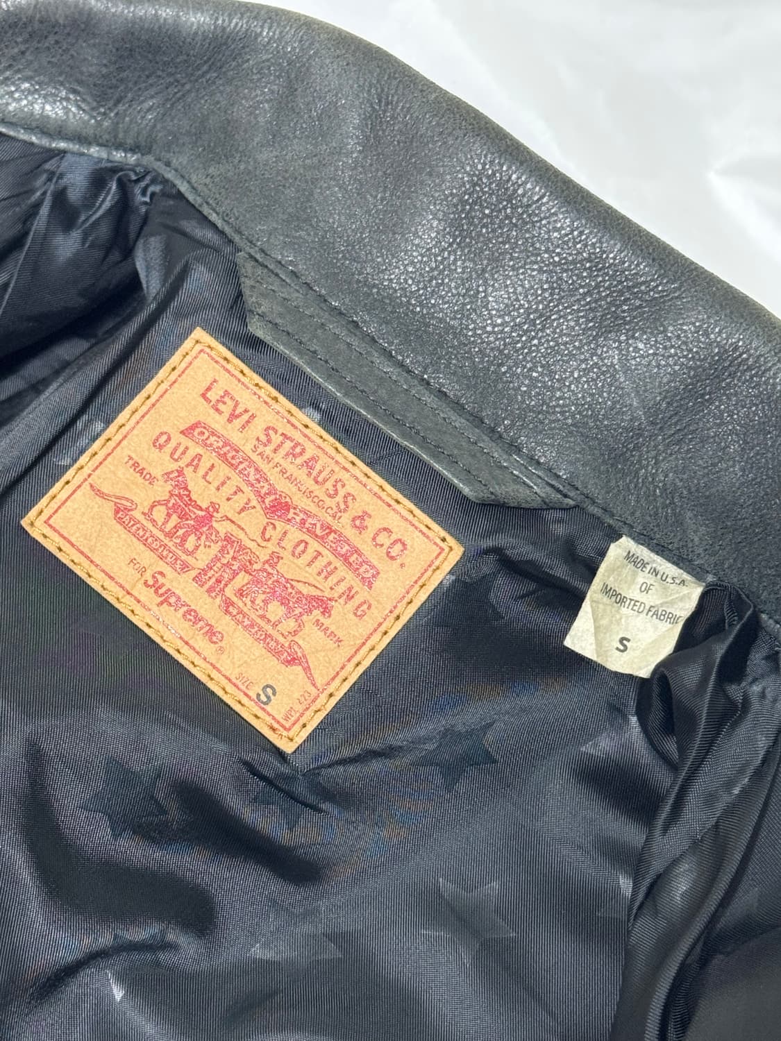 슈프림 x리바이스 leather jacket 2011-fw 상품이미지5