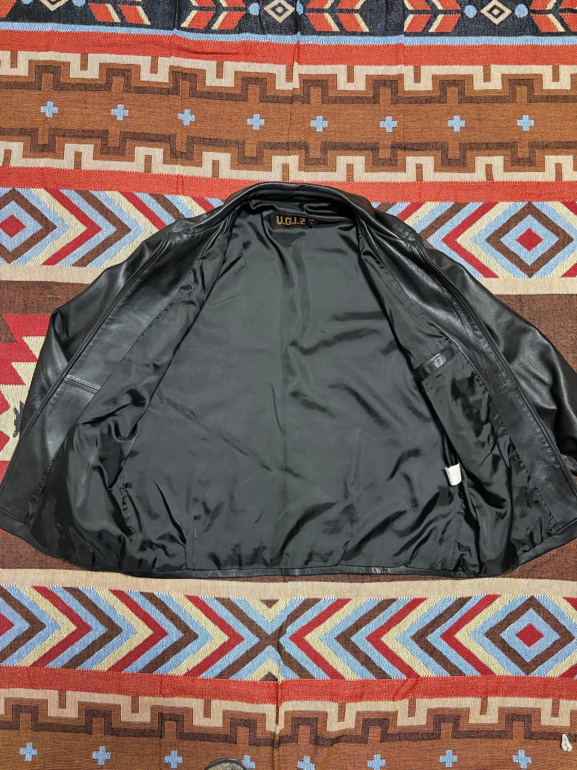 105) 00s 빈티지 램스킨 양가죽 싱글라이더 자켓 상품이미지5