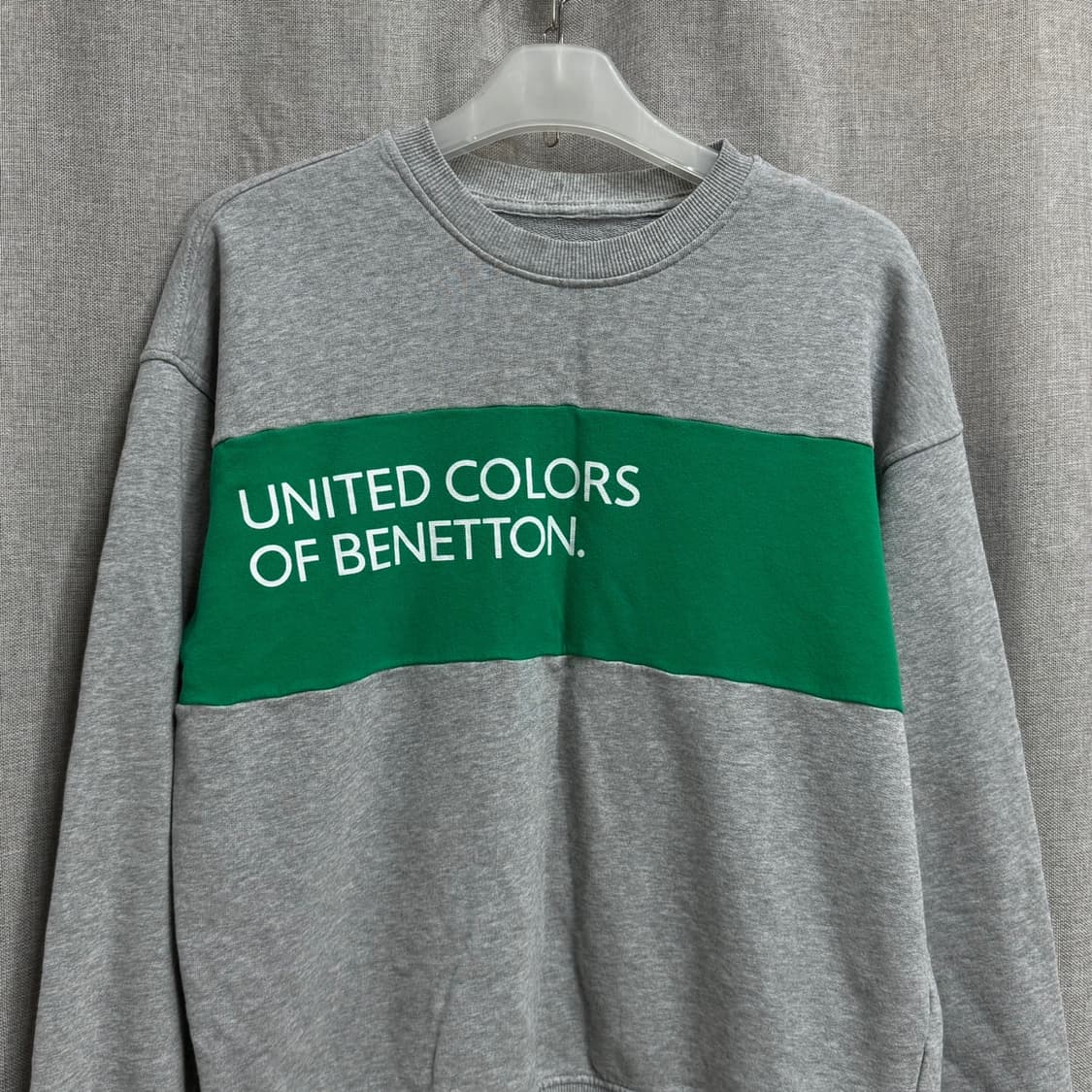 [L] 베네통 루즈핏 코튼 남성 맨투맨 긴팔 티셔츠 상품이미지3