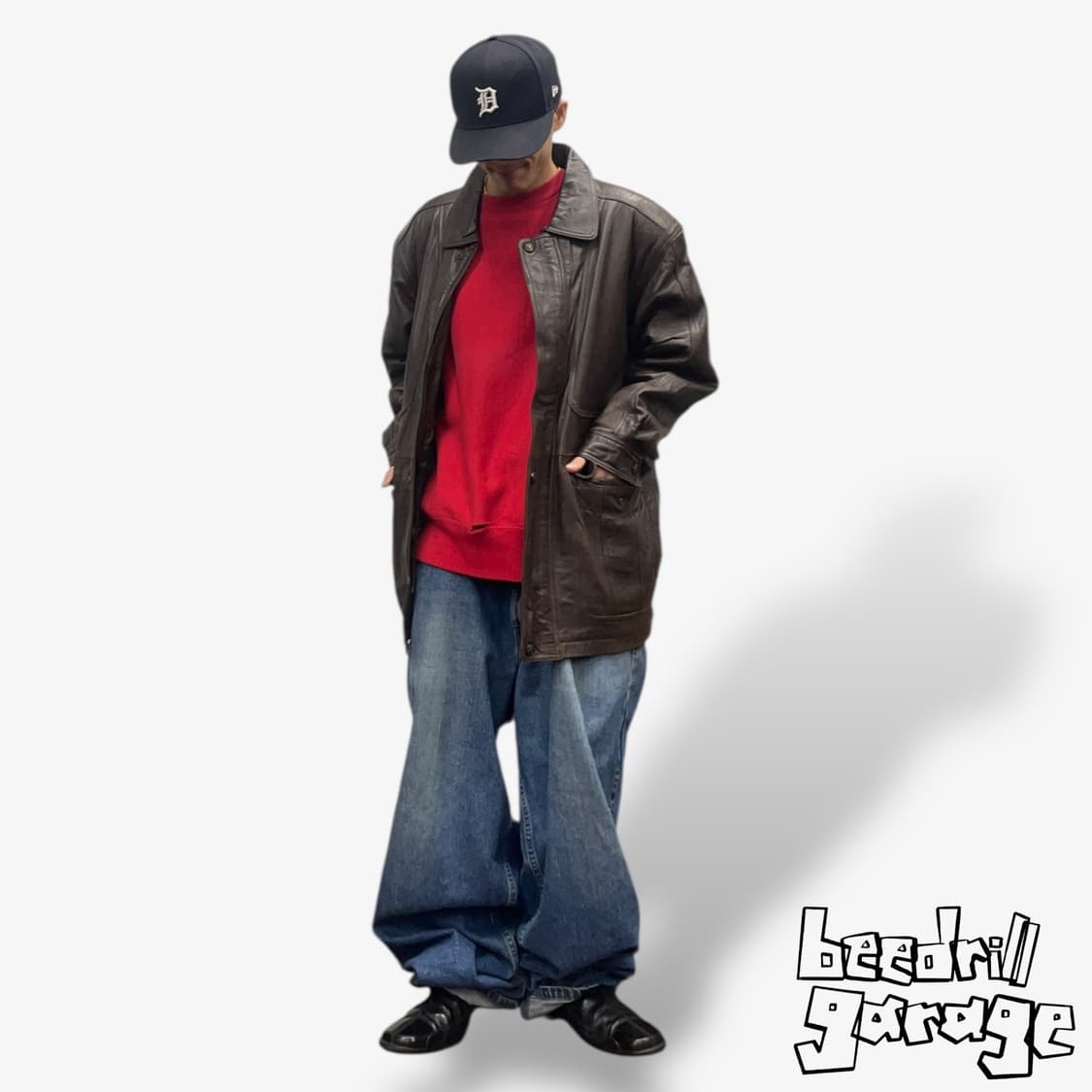 빈티지 브라운 양가죽 레더자켓 상품이미지1