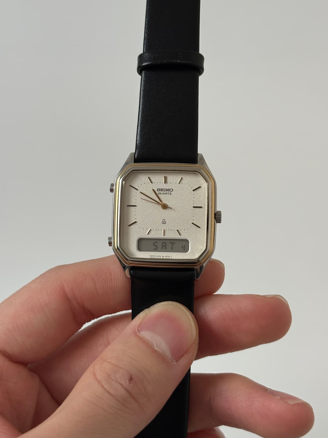 1980s Texture Dial Square Ana-Digi 상품이미지3