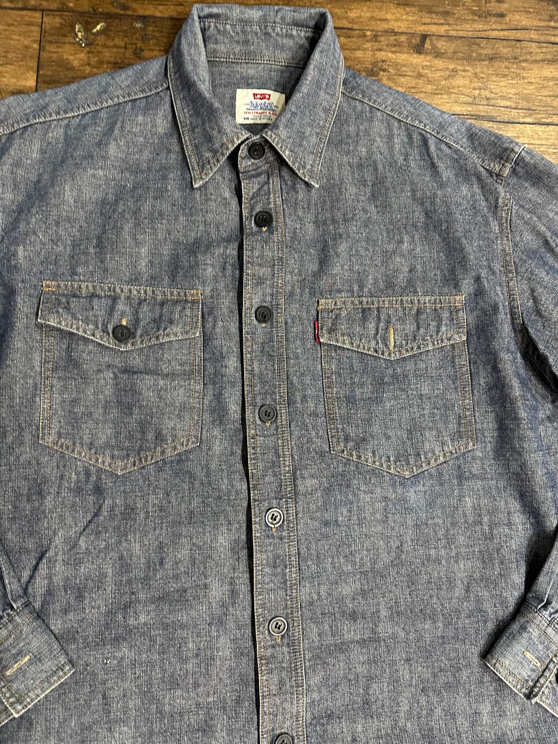 Levis 리바이스 샴브레이 라이트 데님 셔츠 100 상품이미지2