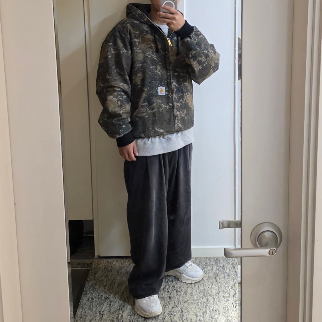 칼하트 액티브 자켓 m 칼하트 카모 자켓 카모 후드 집업 밀리터리 후드 상품이미지3