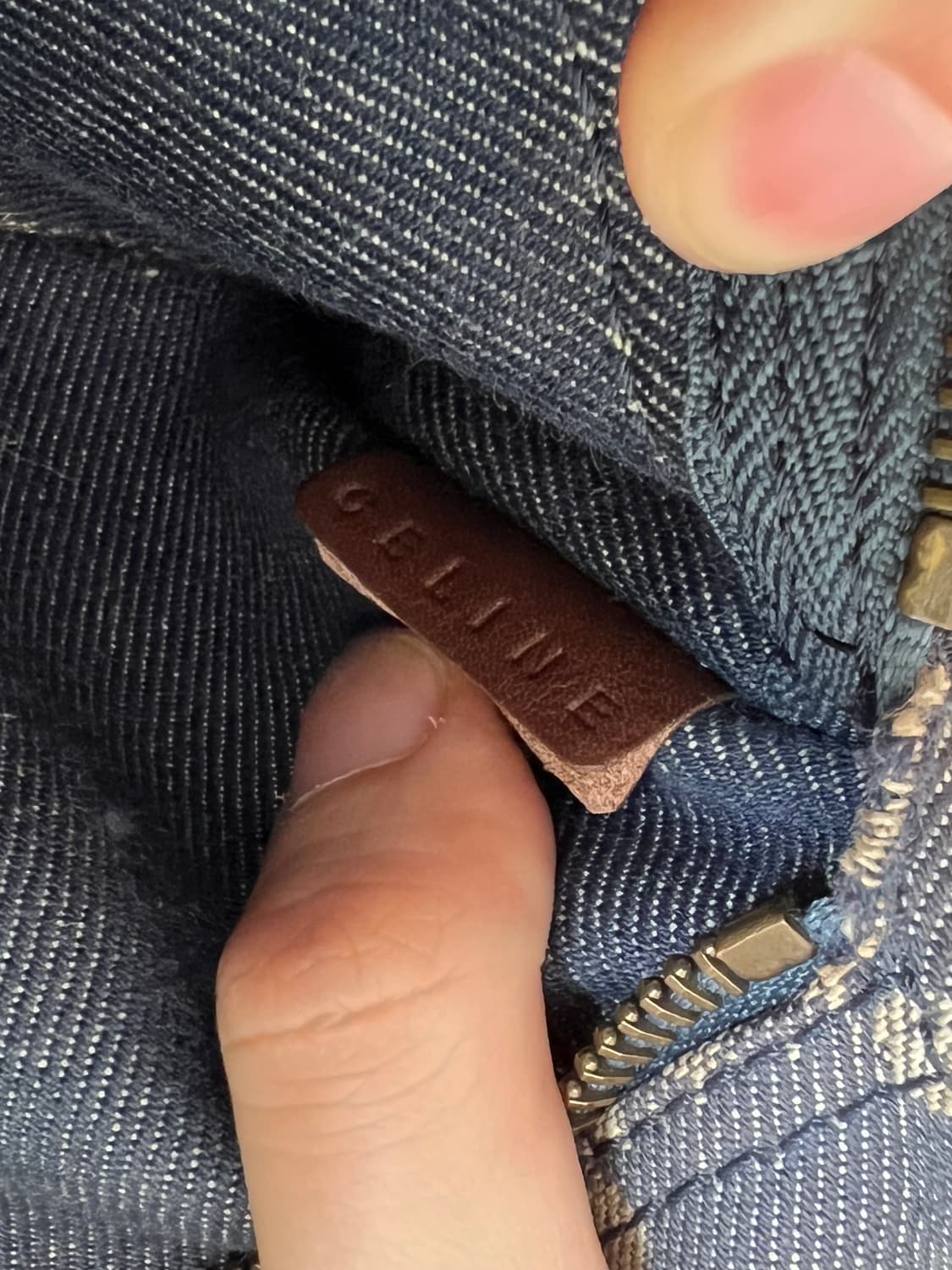 빈티지 셀린 트리옹프 데님 벨트백 상품이미지8