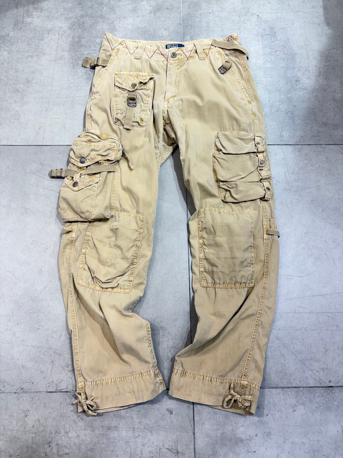 폴로 베이지 유틸리티 탄창 카고팬츠 상품이미지1