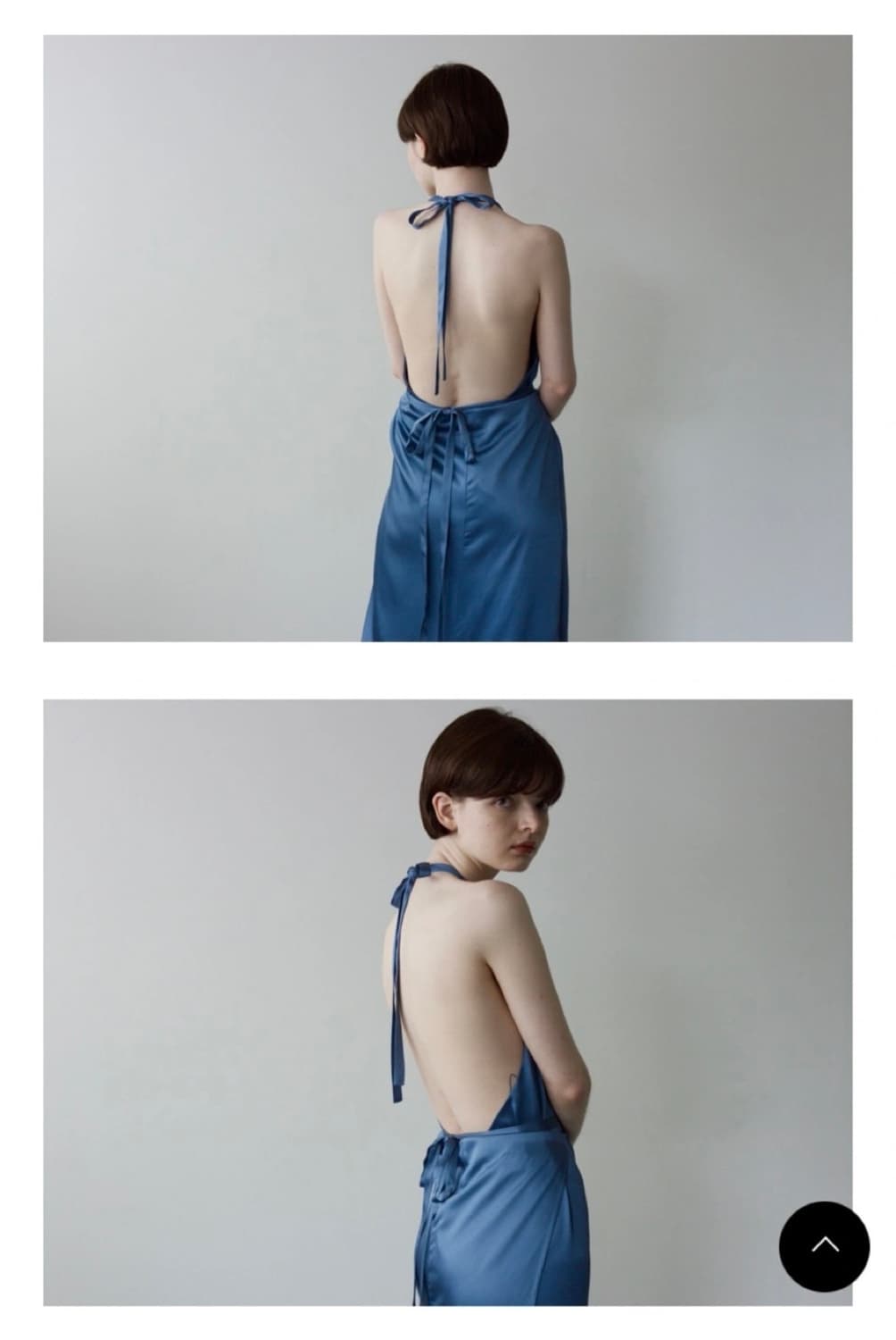 Blue halter wrap dress 상품이미지5
