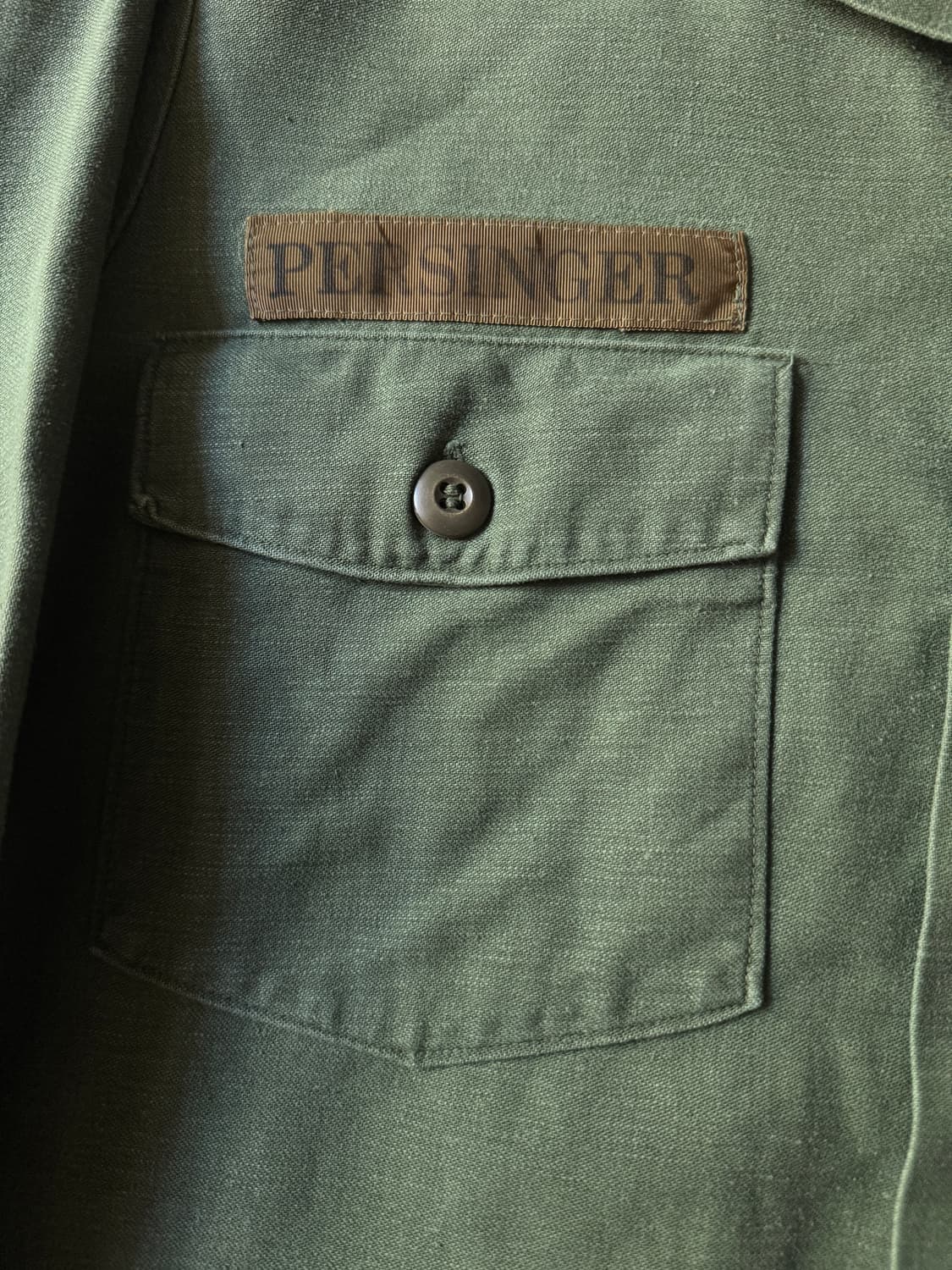 [L]60s 오리지널 U.S ARMY OG-107 리페어드 밀리터리 셔츠 상품이미지4