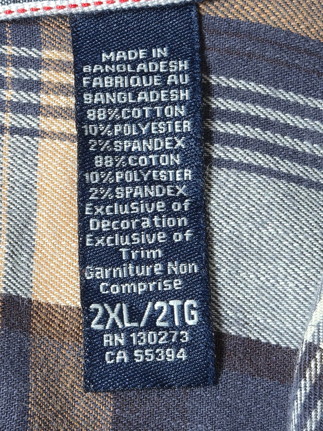 랭글러Wrangler 체크 셔츠 2XL사이즈 - S351 상품이미지5