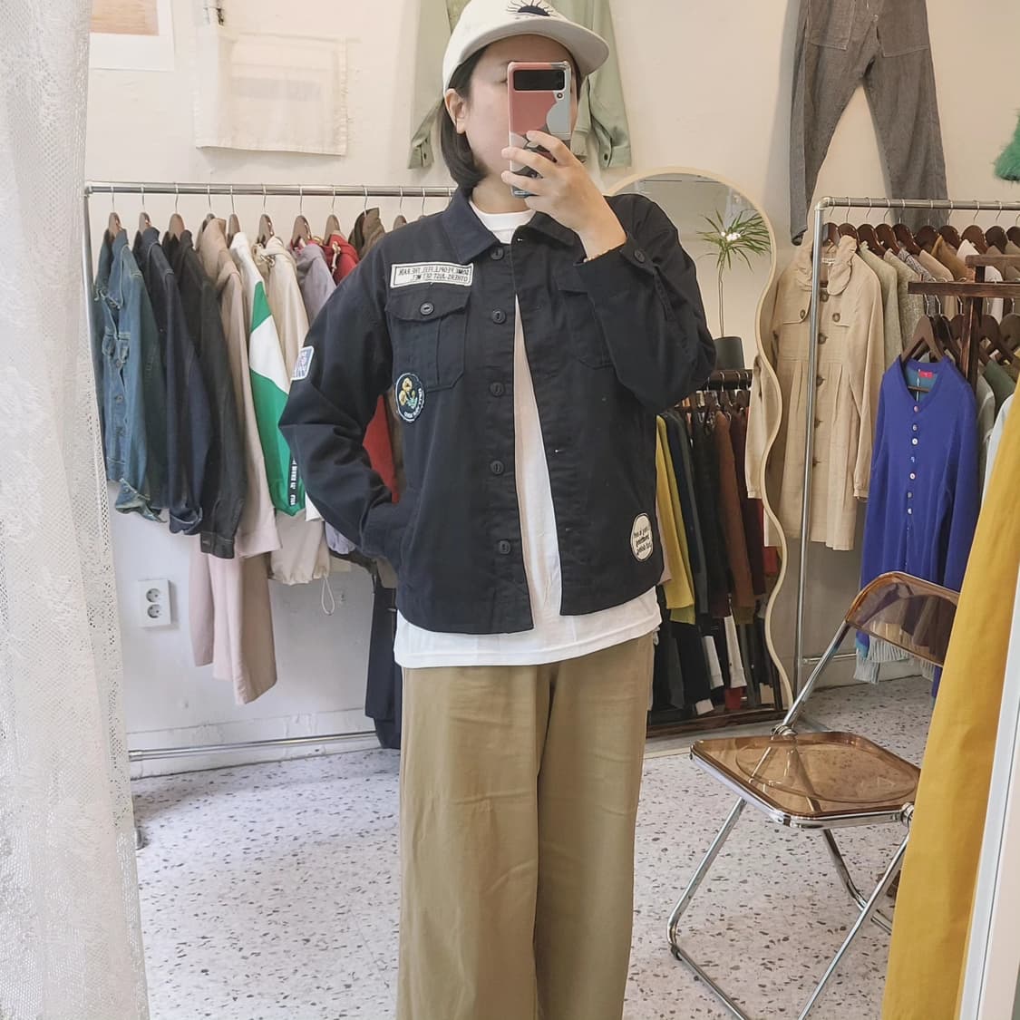 딥네이비 와펜 워크자켓 상품이미지10