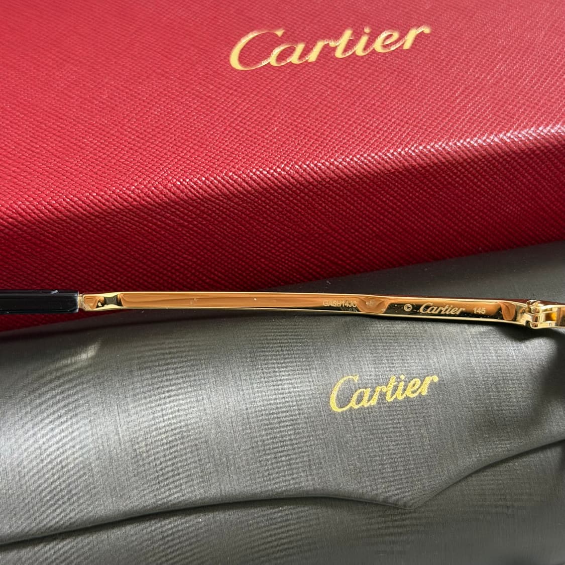 (OS) Cartier 까르띠에 산토스 무테 금장 안경 상품이미지9