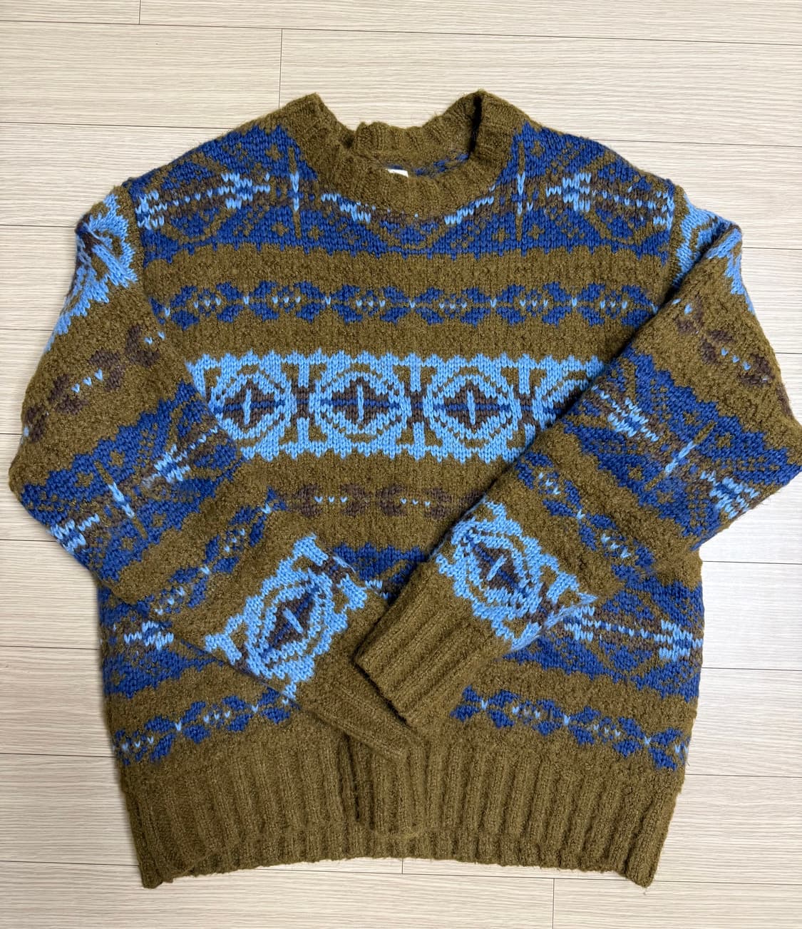 암피스트 그랜마 페어아일 니트 브라운 M 상품이미지1