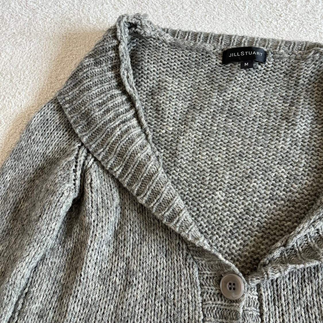 일본빈티지 질스튜어트 그레이 롱 니트 가디건 상품이미지2