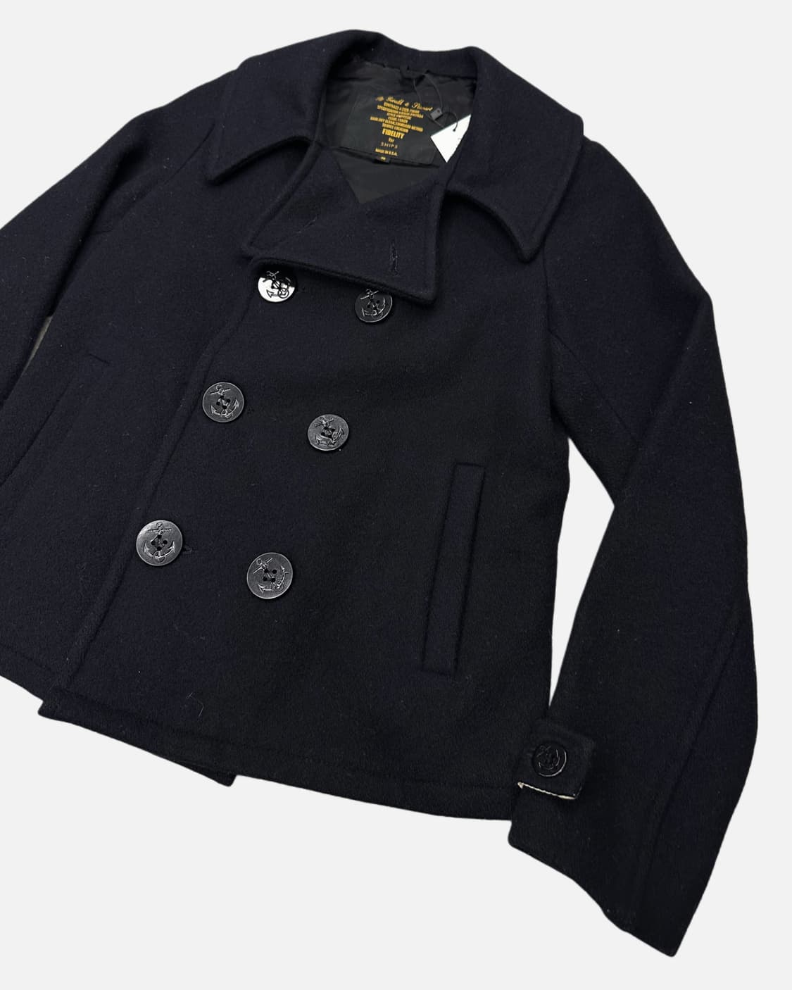 FIDELITY usa navy wool pea coat 상품이미지3