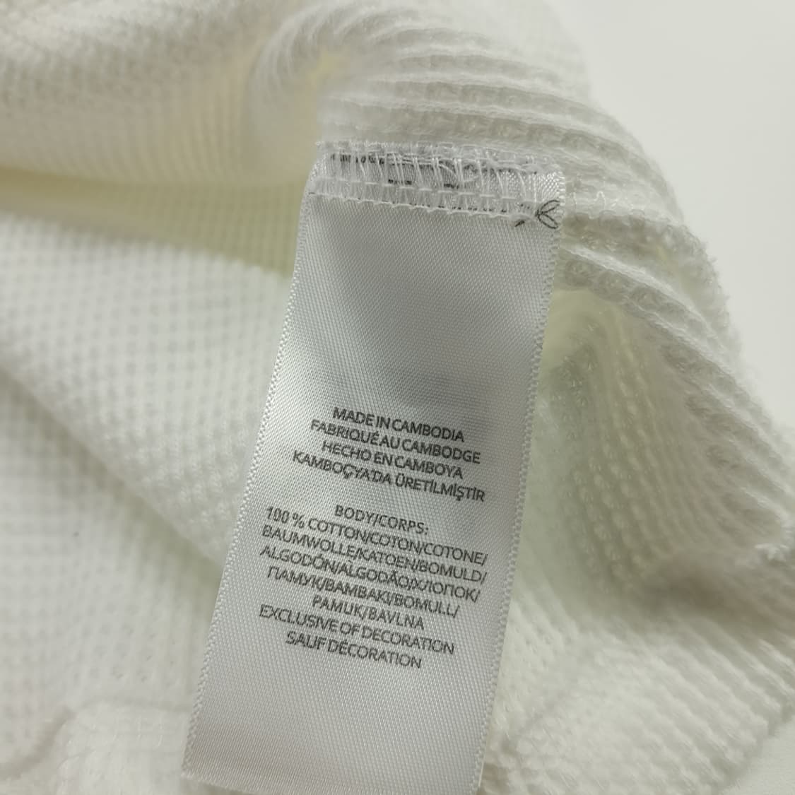 CN725 XL 폴로 랄프로렌 화이트 와플 니트 긴팔 티셔츠 상품이미지6