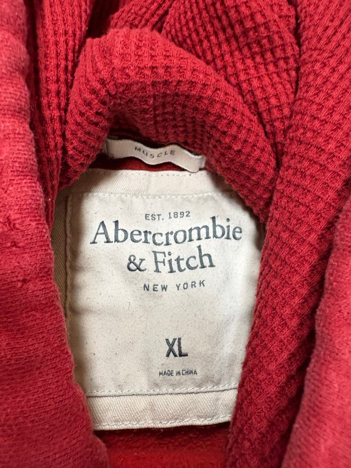 아베크롬비 후드티 레드 xl 상품이미지2